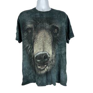 The Mountain Men's Bear Face Graphic T-Shirt Size L 100% Cotton